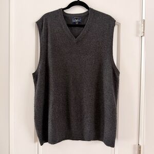 Club Room Charcoal V-Neck Cashmere Sweater Vest